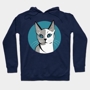 Cute cat in circle Hoodie